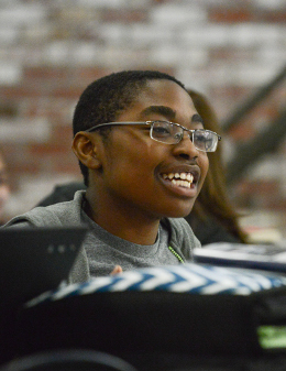 student smiling