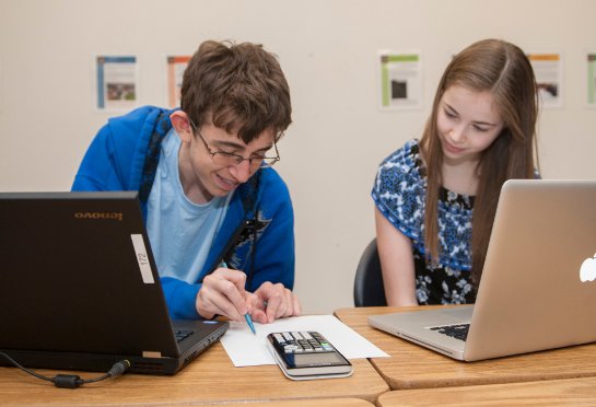 students working together