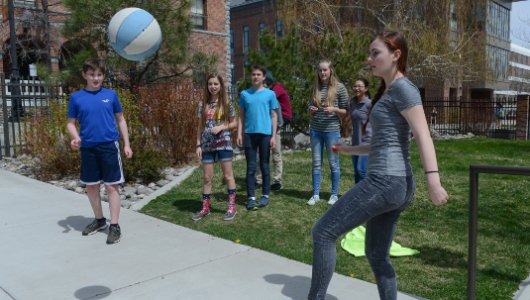 Davidson Academy students playing outside