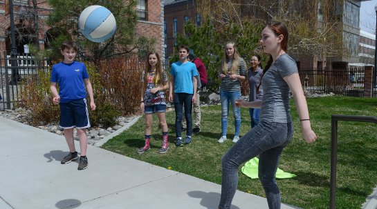 Davidson Academy students playing outside