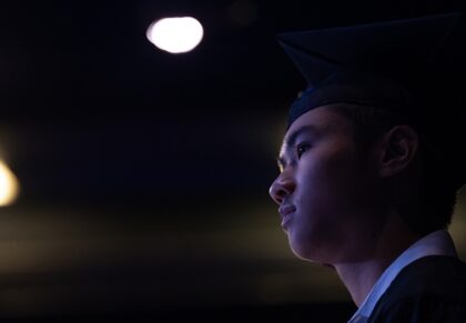 Close-up on a grad